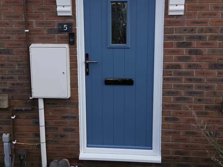 After: a new blue composite front door