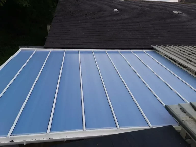 After: the conservatory roof cleaned and clear